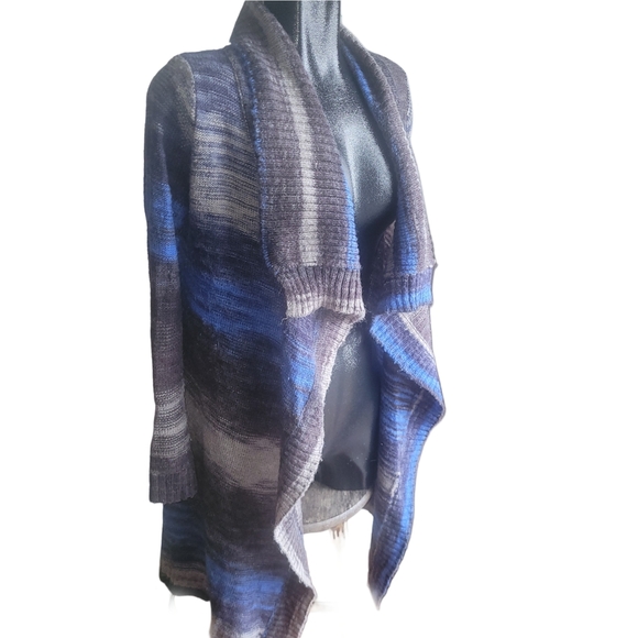 Element Eden Blue and Grey Open Front Cardigan M - Picture 2 of 6